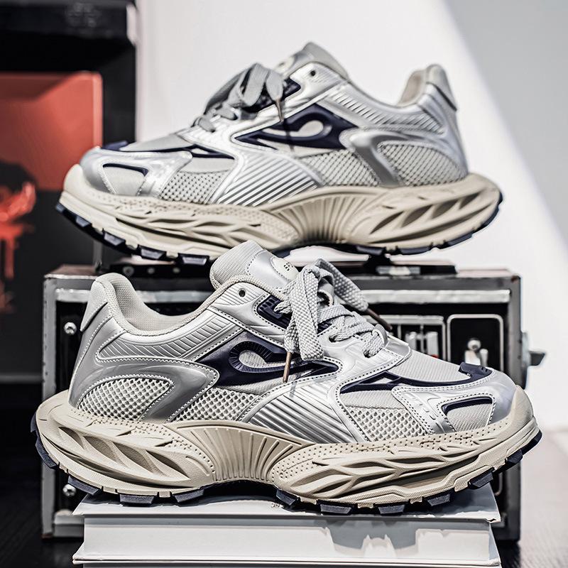 Ultra-light and Thin Sports Shoes American Round Head Ultra-light New Shock Absorption and Height Increase Casual Sports Lightweight Board Shoes