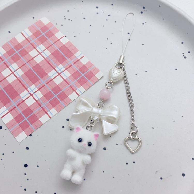 Unique Cat Designs Bead Strap Handmade Phone Strap Phone Lanyard Beads Texture Fashion Accessory for Phones and Bags