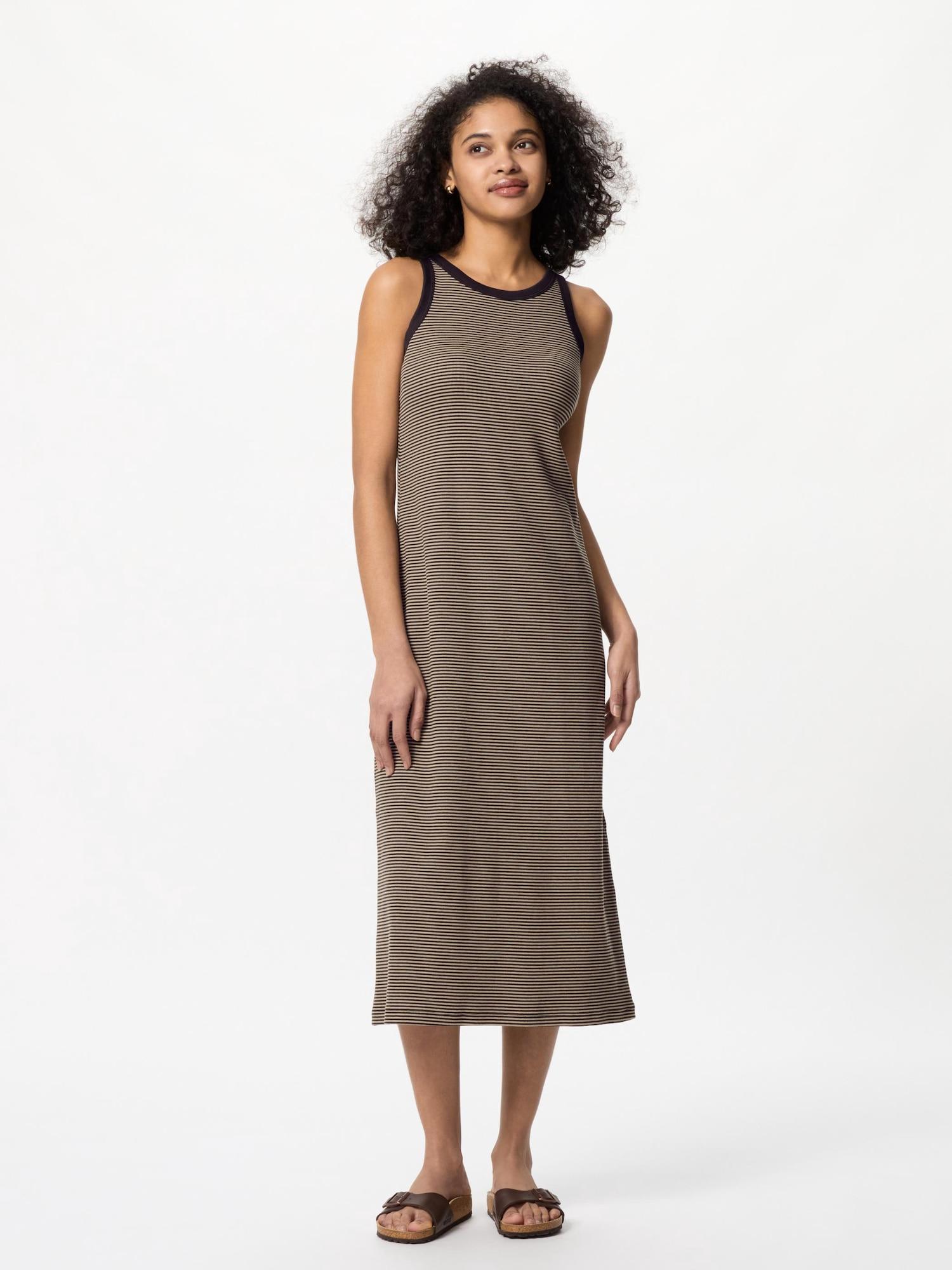 

Uniqlo Японский ребристый бюстгальтер-платье в полоску 39 DARK BROWN/3XL