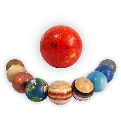 Children Eight Planets Bouncy Ball Stress Relief  Moon Solar System Education Science Decompression Squeeze Toy Teaching