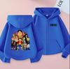 Unisex Kids One Piece Monkey D. Luffy Zipper Hoodie - Straw Hat Pirates Anime Cardigan