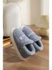 Men's and Women's Thickened Cotton Slippers: Fleece-Lined, Heel-Covering, Warm Indoor Shoes for Winter.