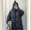 cotton clothes for women, medium and long, over knee, 2025 winter new Korean loose cotton-padded jacket for students, thick down coat