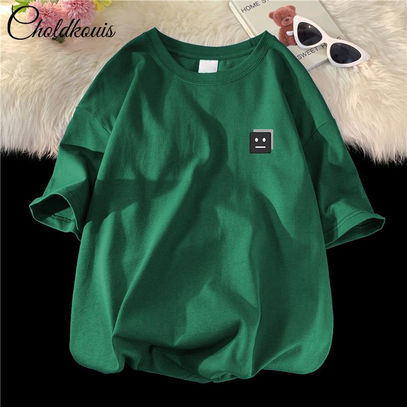 T-shirt Men's Short Sleeved New Loose Casual Korean Trendy Clothes Men's Printed Round Neck Pattern Fashionable