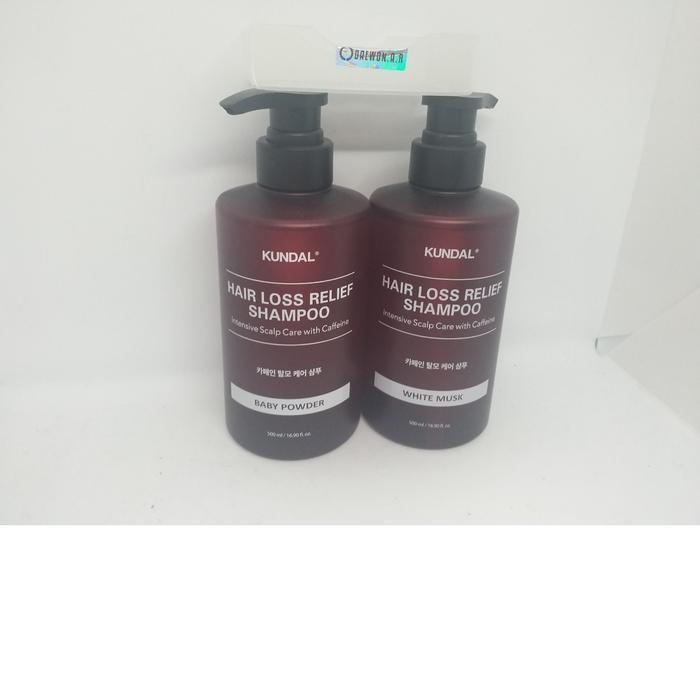 KUNDAL Caffeine Hair Loss Care Shampoo White Musk 500mlx1 + Baby Powder 500mlx1 (44256886)
