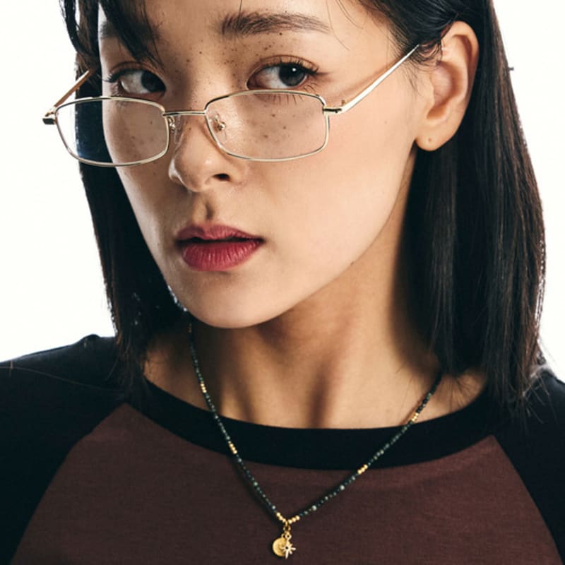 

S SY starlight pendant jade stone necklace OS