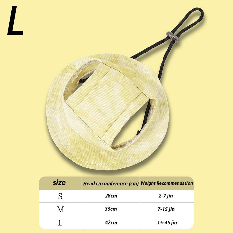 Cat Hat Dog Sun Hat Ear-Exposing Head Cover Pet Fisherman Hat Head Accessory