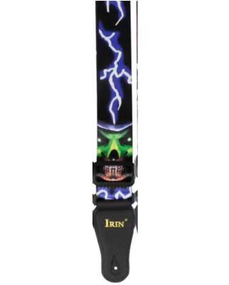 IRIN Guitar Strap PU Leather Ends Adjustable Acoustic Guitar Bass Lightning Strap Belt Guitar Bass Universal Parts & Accessories