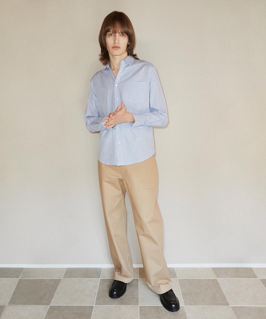 Lollingseutyudio Straight Chino Pants Cotton Twill Deep Beige