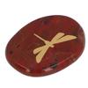 Worry Stone Gold Color Carved Dragonfly Sk   Relaxing and Soothing Balance Stone
