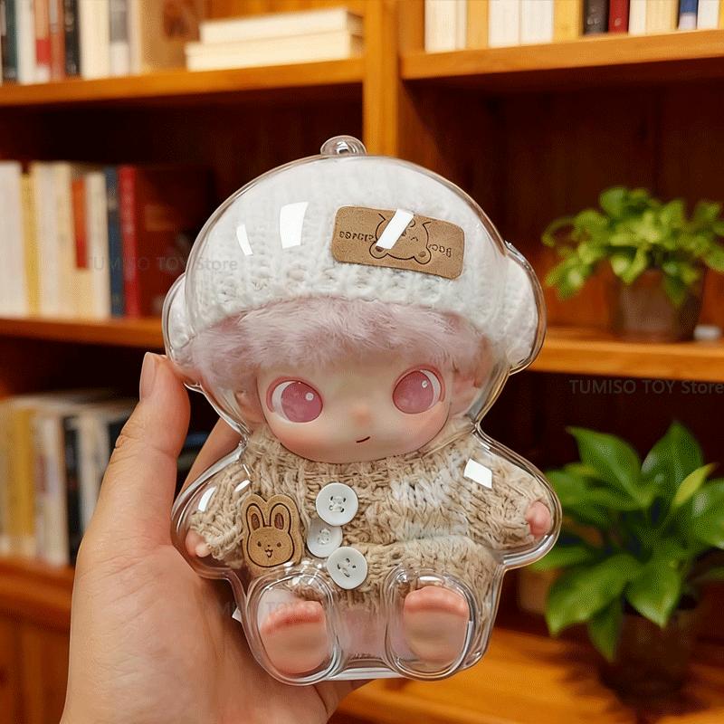 Transparent Case For Dolls Acrylic Storage Protective Cover Vinyl Doll Display Bag Portable Organizer Box DIMOO Kid Friendly Entertaining Fun Safe