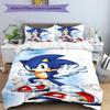 3pcs Sonic1 Design Cover Set - HD Printed Bedding with 1 Cover and 2 Pillowcases - Perfect for Home and Dorm Decor