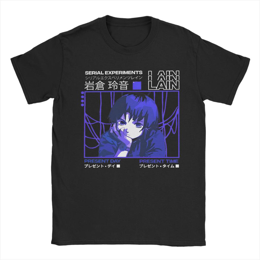 Unisex Unisexs TShirts Serial Experiunisexts Lain Lwakura Funny Cotton Tee Shirt Short Sleeve Anime Sci Fi Unisexga T Shirts Plus Size
