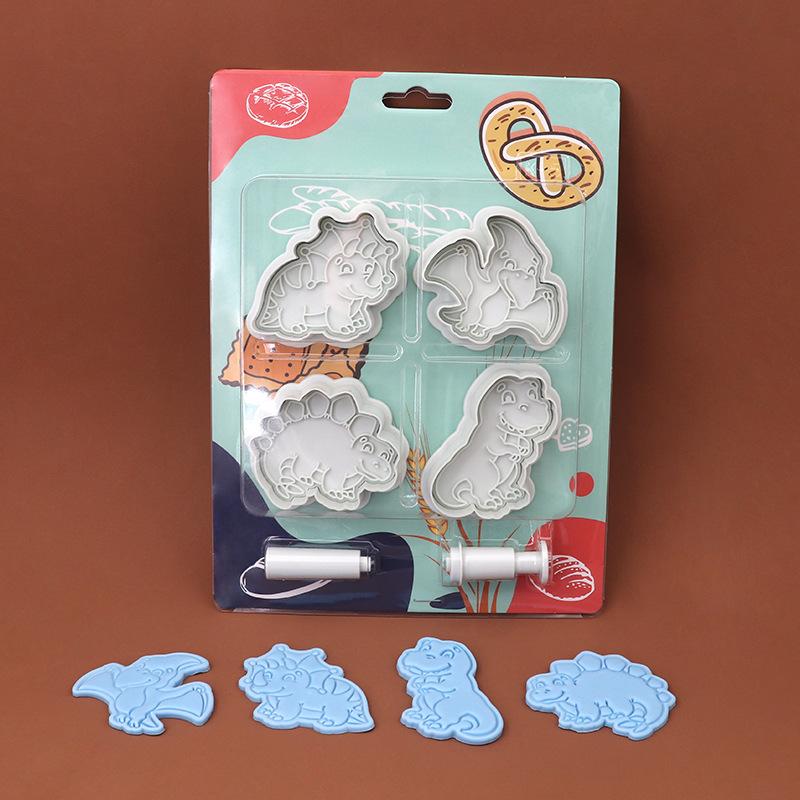 New Dinosaur Cutter Set Cookie Cutters Cake Tools Biscuit Stamp Fondant Mould Baking Sugarcraft Mold