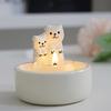 Yousheng Halloween Ghost Ceramic Candle Holder Gnome Cat Angel Fox Hedgehog Frog Squirrel Candle Stand Candlestick Table Centerpiece Decoration