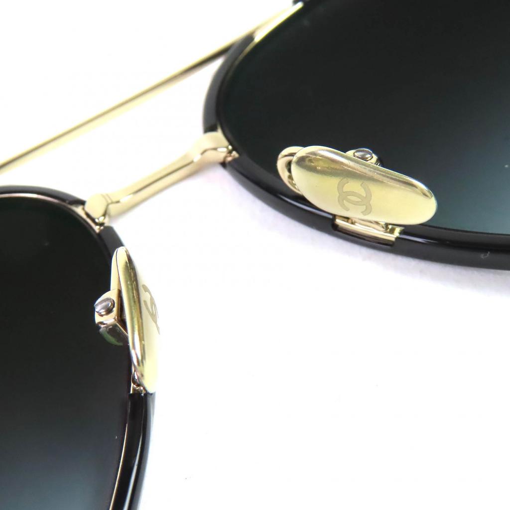 Excellent CHANEL Other Accessories Pilot Shape Sunglasses Logo rhinestones4284-B Used
