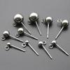 20 Stück/Los Edelstahl 3 4 5 6 8mm Kugel Ohrstecker Ohrstecker Stifte mit offenen Ringen Für DIY Schmuckherstellung Zubehör
