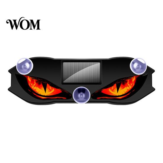 Vibration Sensor Car Light Solar Devil Eyes for Windshield, Window Warning Sign with Three Smart Modes, Custom Exterior Decoration LED Digital Panel,