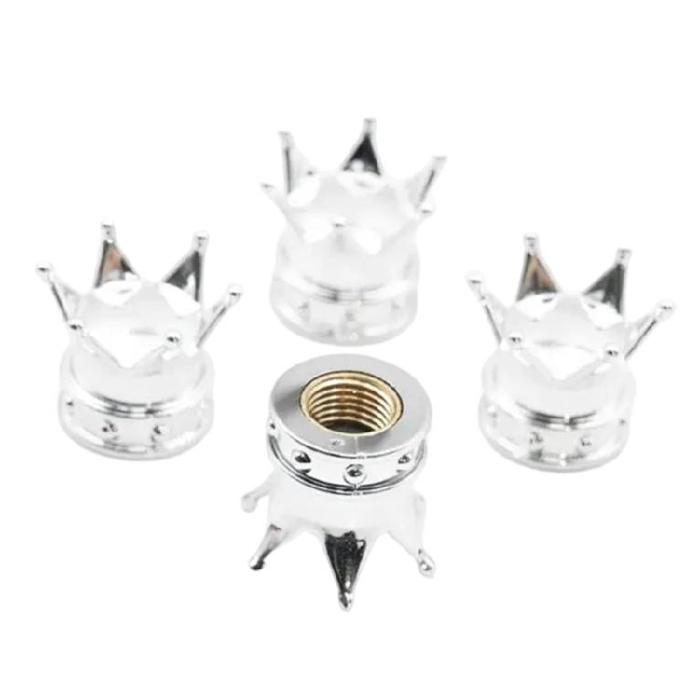 Metal Finish Tire Valves Cap Scratch Proof Resistant to Harsh Environments Outdoor Driving Ready Water Resistant 4 Pack