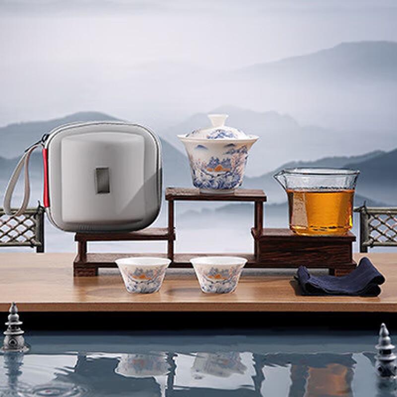 Chaxun Unglazed Mutton Fat Jade Porcelain Tea Set