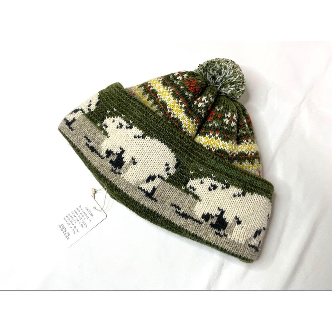 Used Kapital 5G Wool Polar Bear Pattern Knit CAP