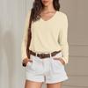 Women's Fashion Casual V,Neck Color Loose,Fit Versatile T,Shirt Top