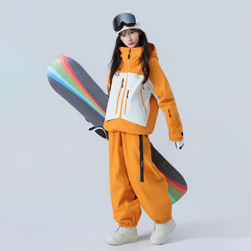 Skianzug für Damen und Herren Outdoor Winter Warm Snowboardanzug Wasserdicht Winddicht Skijacken und Hosen Set Unisex Atmungsaktiv Isoliert Schneeanzug
