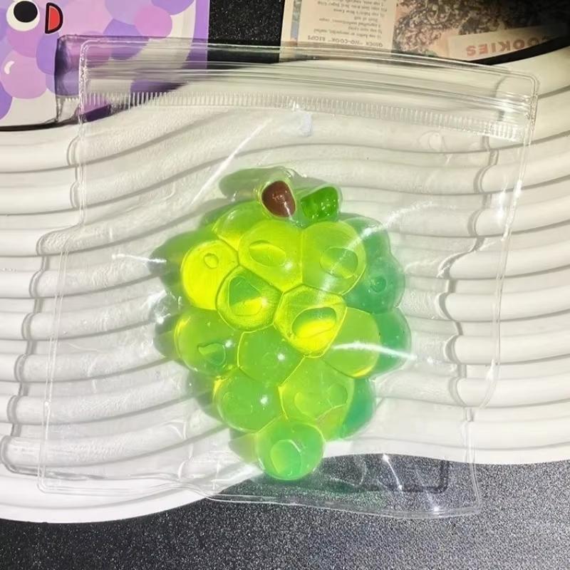 

Taba Squishy Handmade Grape Squeeze Toy Sticky Fruit Stress Relief Slow Rebound Sensory Fidget Toy for Anxiety and Focus Gift Present