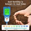 90° Rotation Soli Detector 6 In1 Soil Tester Sunlight Fertility Humidity Temp Soil Moisture PH Meter for Pot Planting Greenhouse