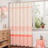 Simple Tassel Striped Bathroom Curtain – Printed Bamboo Joint Fabric, Privacy Shower Partition, Waterproof & Heavy Duty (Hooks Included)