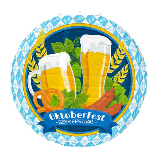 Oktoberfest Hengende Papirlanternedekorasjon Tysk Bayersk Ølfestival Rund Papirlanterne for Festrekvisitter