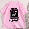 Im My Familys Unpaid Tech Support T Shirt Funny Computer Engineer TShirt Cotton Casual Round Neck Tshirt Mens Clothing Tops
