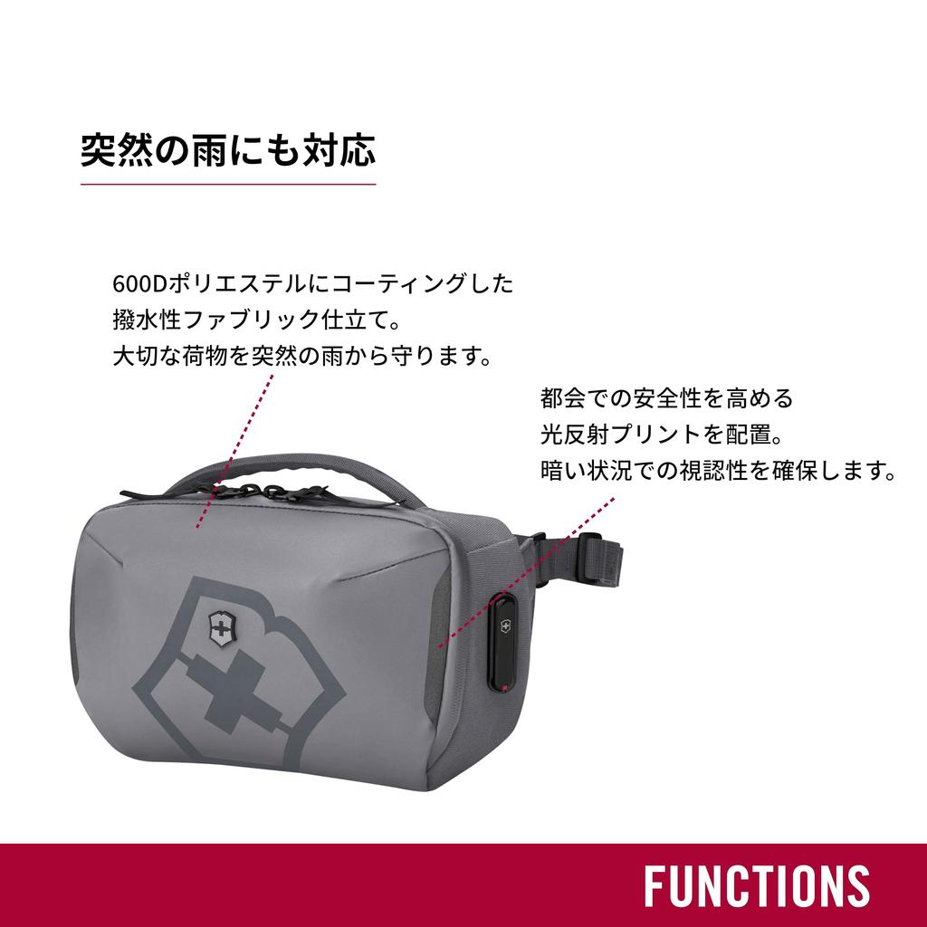 Victorinox Touring Sling Waterproof Shoulder 612127 2.0 Bag, Men's Bag, 5L, Gray,