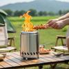 Anti-corrosive Camping Firewood Stove Stainless Steel Teapot Furance Practical Firepit  Party