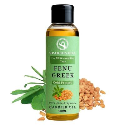 Ayurvedische en Pure Koudgeperste Fenegriekolie 120ml | 100% Pure en Natuurlijke Olie | Voor Alle Huid- en Haartypes