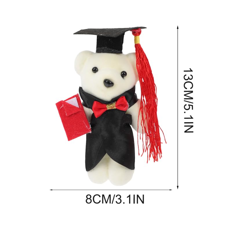 STOBOK Graduation Bears, 8-Piece Set, Mini Graduation Bears, Graduation Commemorative Bears, Plush Flower Bouquet, Cute Graduation Gift for High