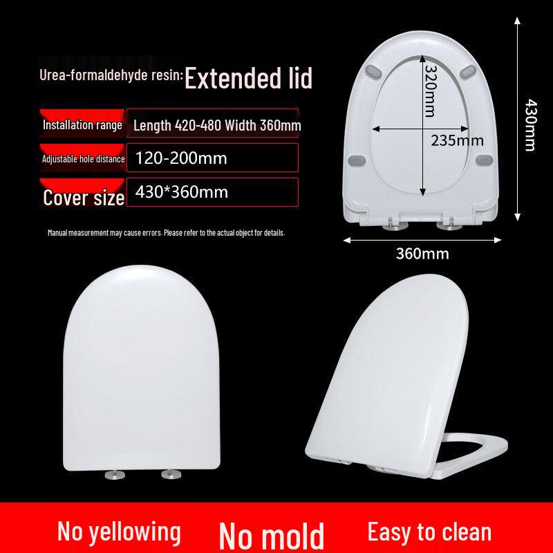 MDNG Extended U-Shaped Toilet Seat Cover