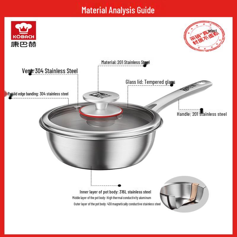 Kangbache 316L Stainless Steel Multi-Function Milk Pot
