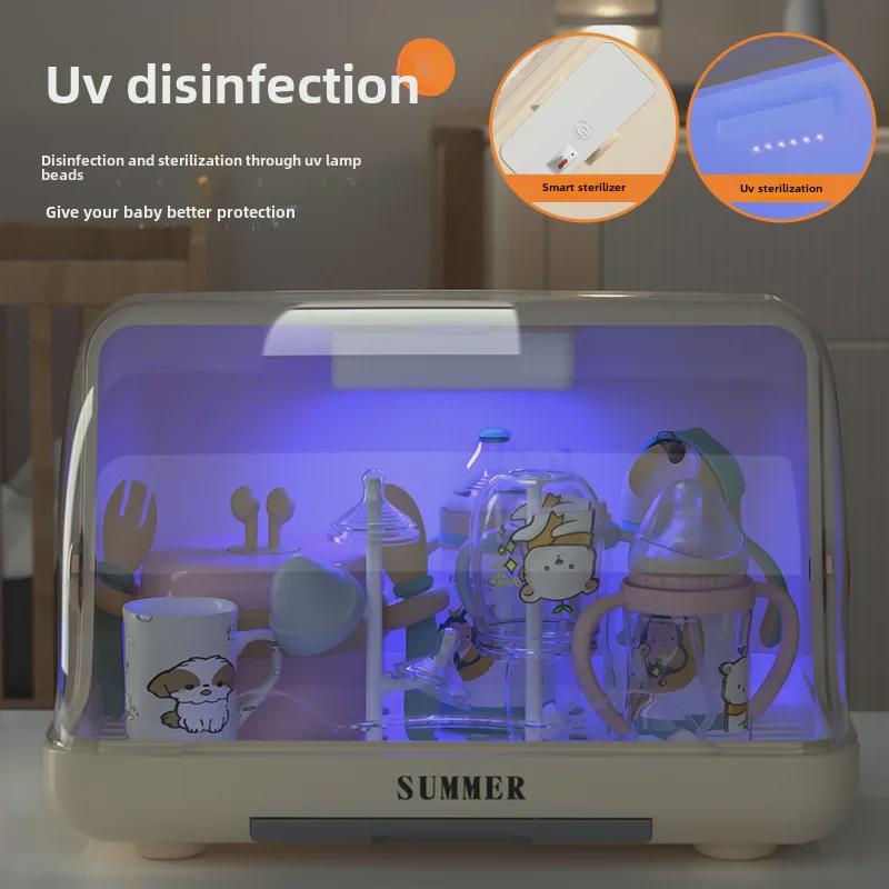 Staubdichtes Aufbewahrungsregal für Babyflaschen und Tassen – Organizer für Küchenschüsseln und Essstäbchen