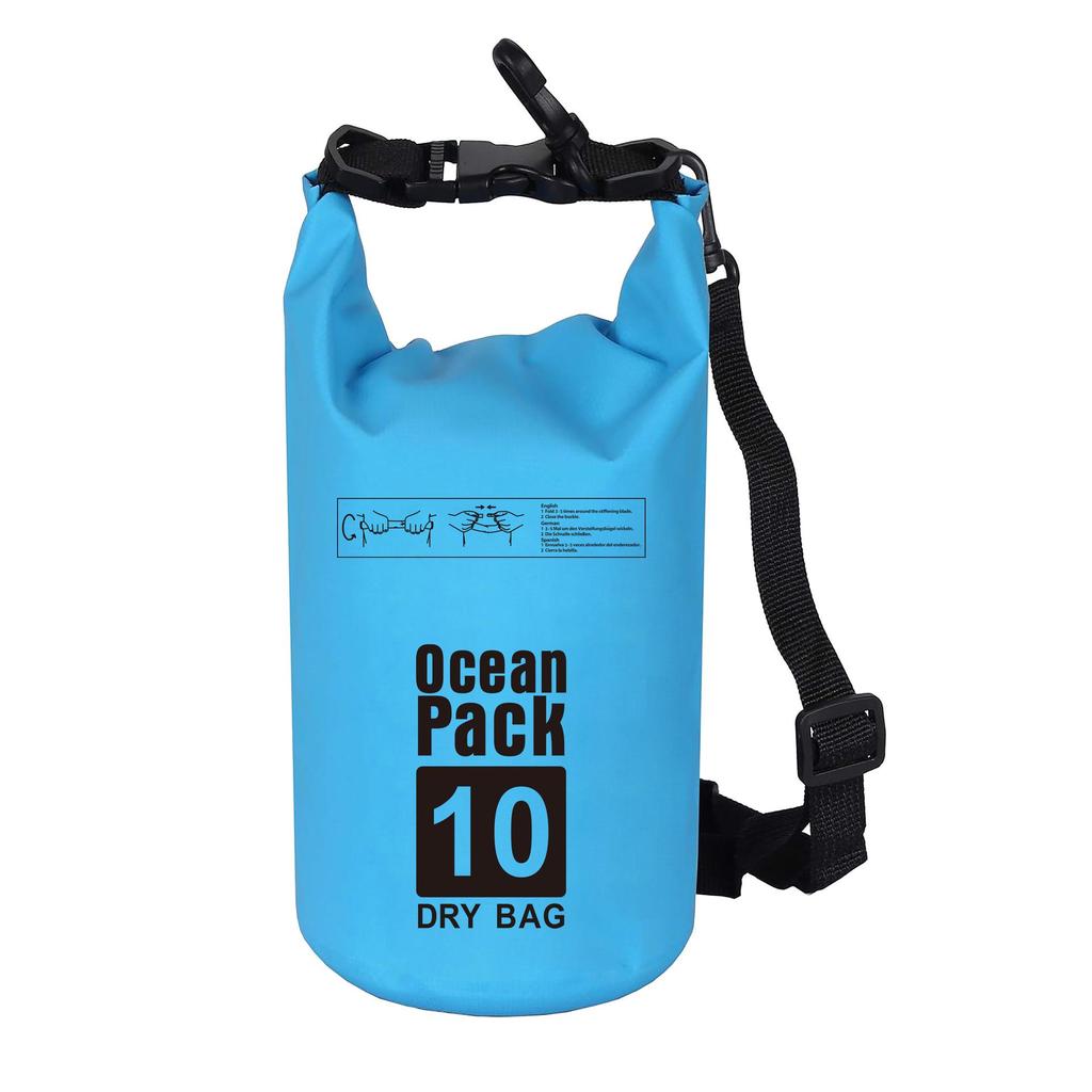 Durable Waterproof PVC Dry Bag: Foldable Portable Swimming & Rafting Storage with Buckle