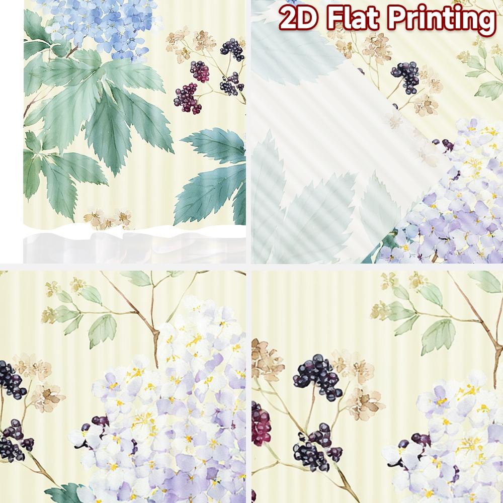 Set Of 2 Flat Printing Curtains Without Rod Floral Watercolor Design Women Is Day Festival Creative Fabric Curtain Polyester