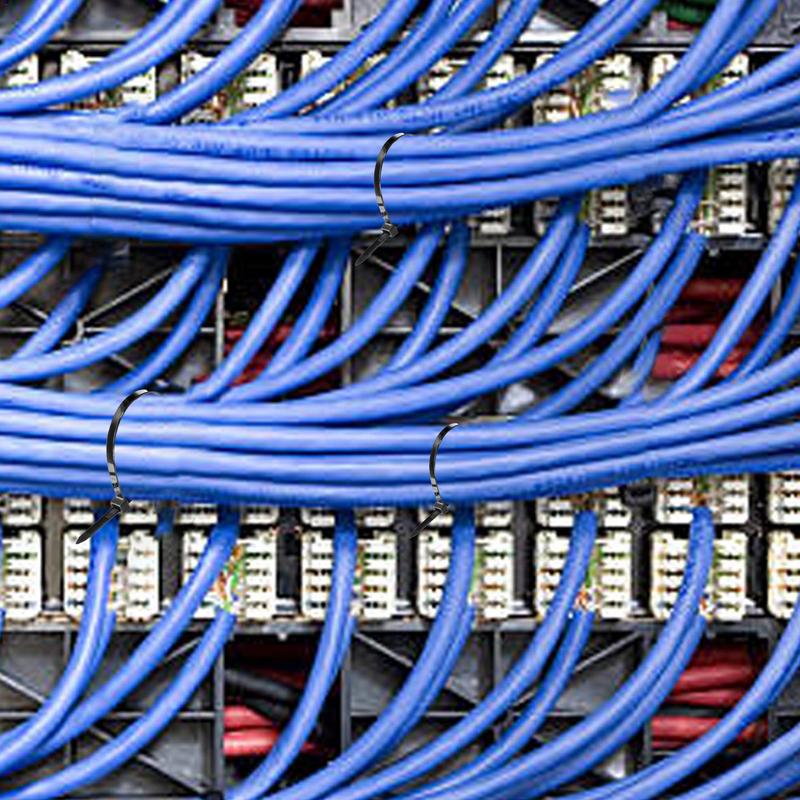 Reusable Zip Ties Adjustable Heavy Duty Fastening Cord Ties 100x Multi-purpose Nylon Cable Cord Management Self-Locking Black