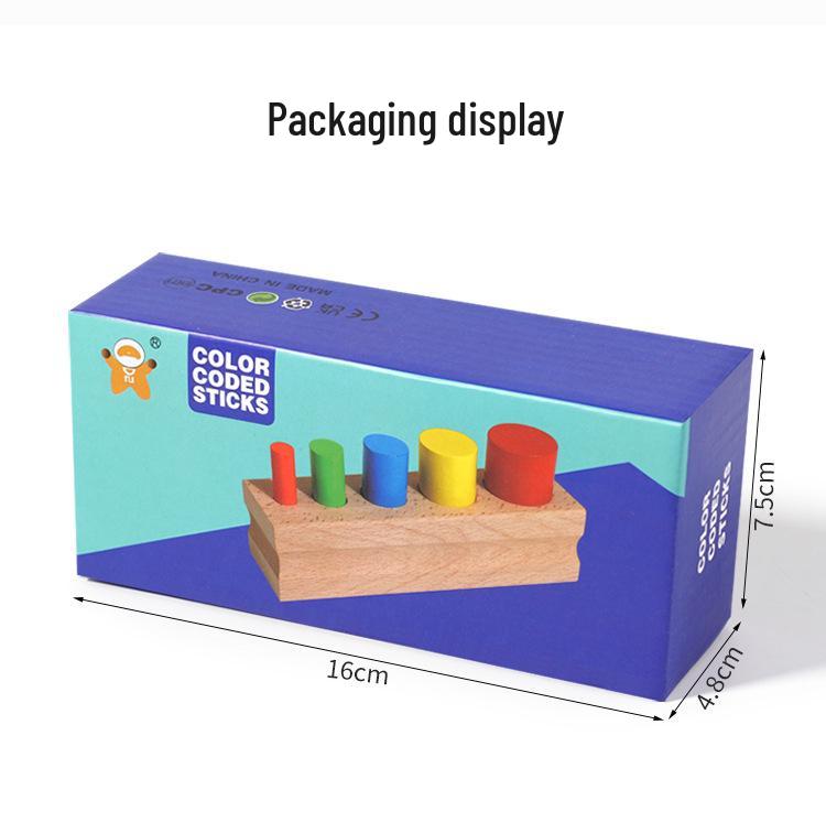 Montessori Five-Color Educational Cylinders for Early Child Development