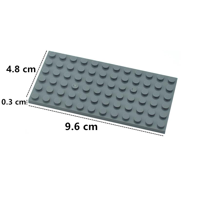 6Pcs 6x12 Dots Thin Base Plate Building Blocks Baseplate Create Classic MOC Bricks Construction Parts Compatible With 3028 Toys