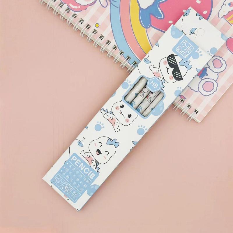 10pcs/set Cartoon Cute Animal Pencils HB Pencil Set Children's Drawing Pencils with Eraser
