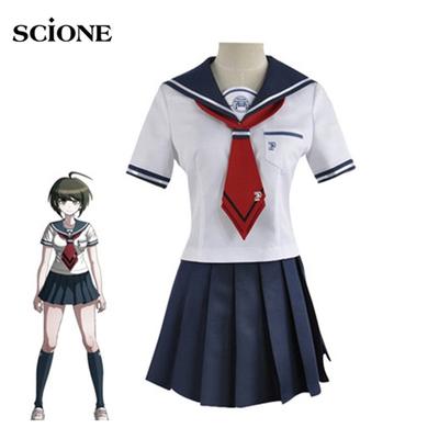Danganronpa Cosplay Kostüme Naegi Komaru Uniform Damen Rock/Top/Krawatte/Socken Anime Kostüm JK Schuluniform