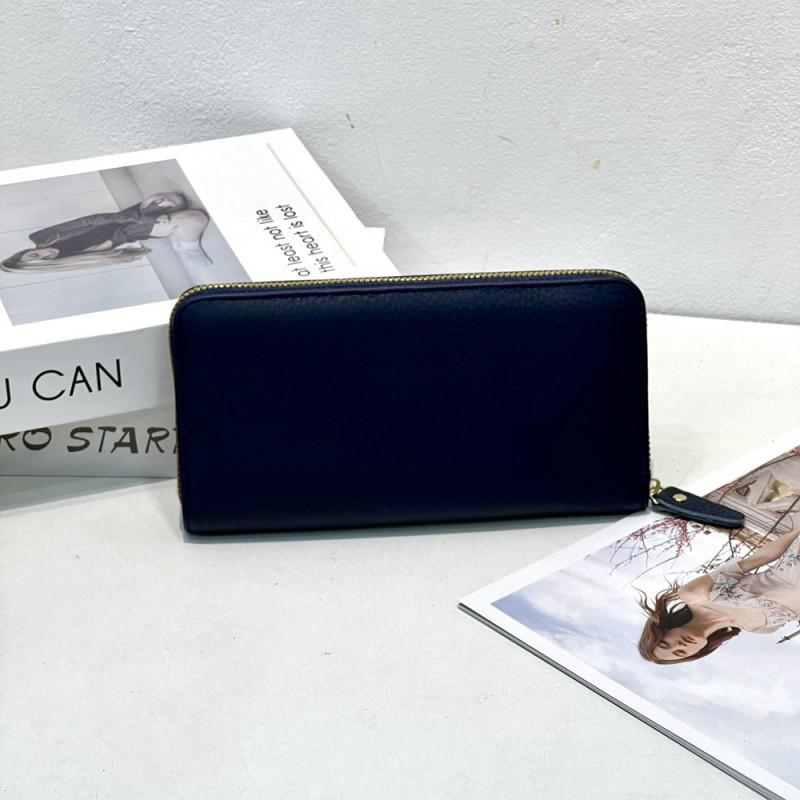 

Women s Fashionable Long Wallet First Layer Cowhide Soft Change Purse Hand Bag 5113 королівський синій колір