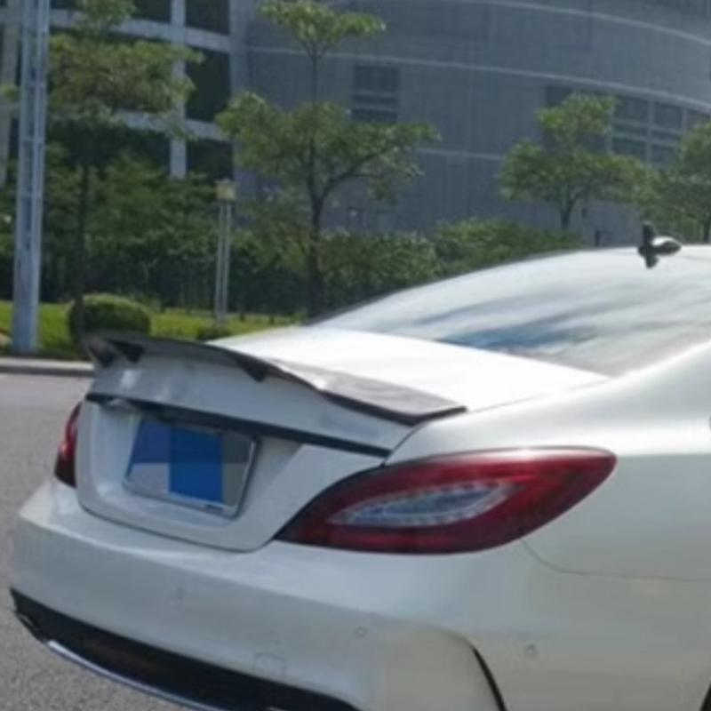 For Mercedes CLS Class W218 C218 CLS63 AMG 2012-2017 R Style Carbon fiber Rear Wing Trunk Boot Cover Car Styling Spoiler
