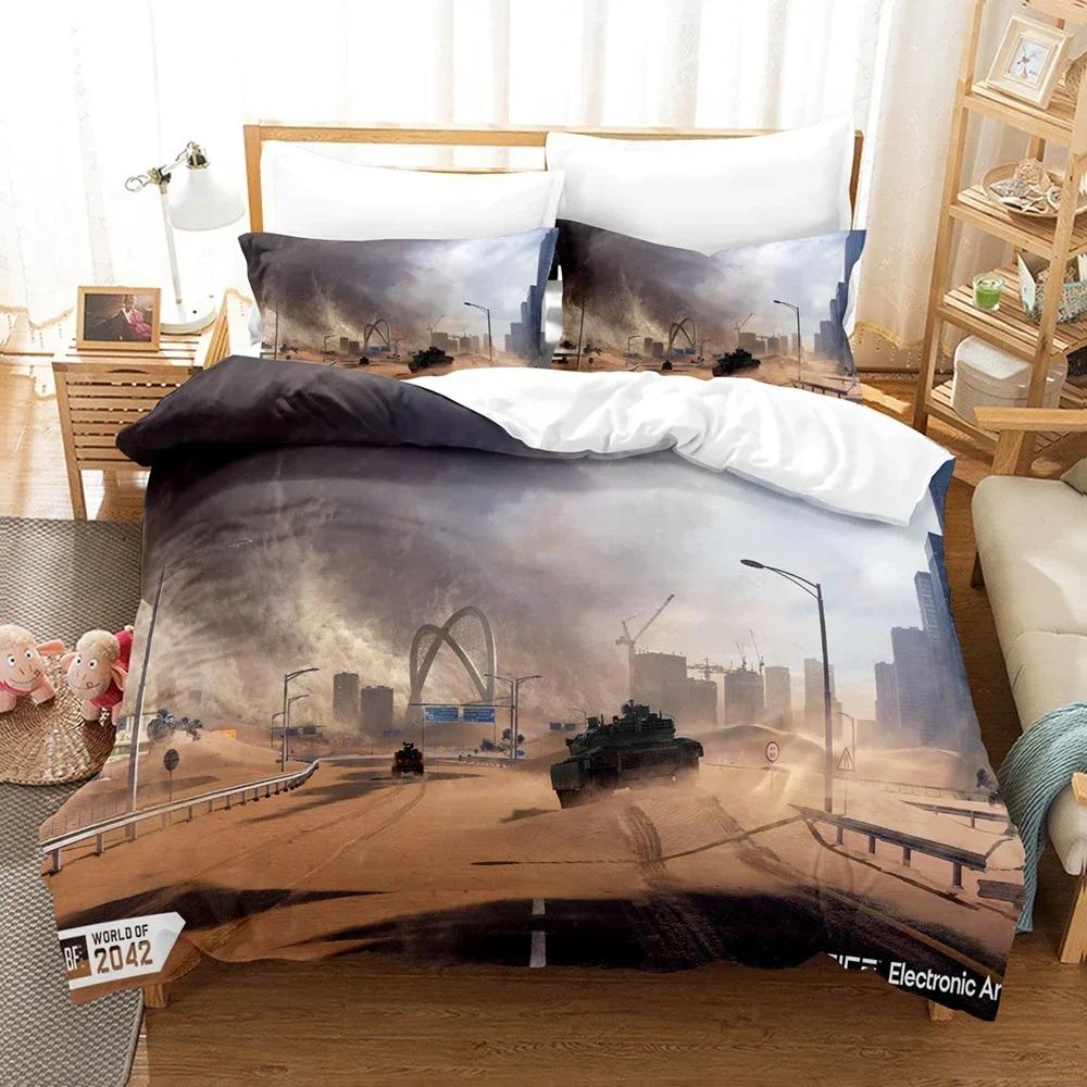 Comforter 3D Printed Battlefield 2042 Bedding Set Double Twin Full Queen King Adult Kids Bedclothes