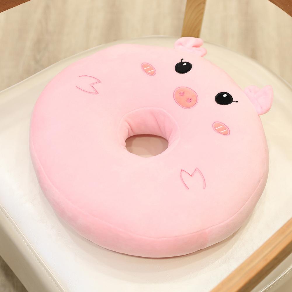 

Мультяшная фруктовая подушка-пончик для сиденья Хаски Динозавр Офисная подушка для ягодиц Зимняя теплая подушка для студенческого стула 38*38*8cm